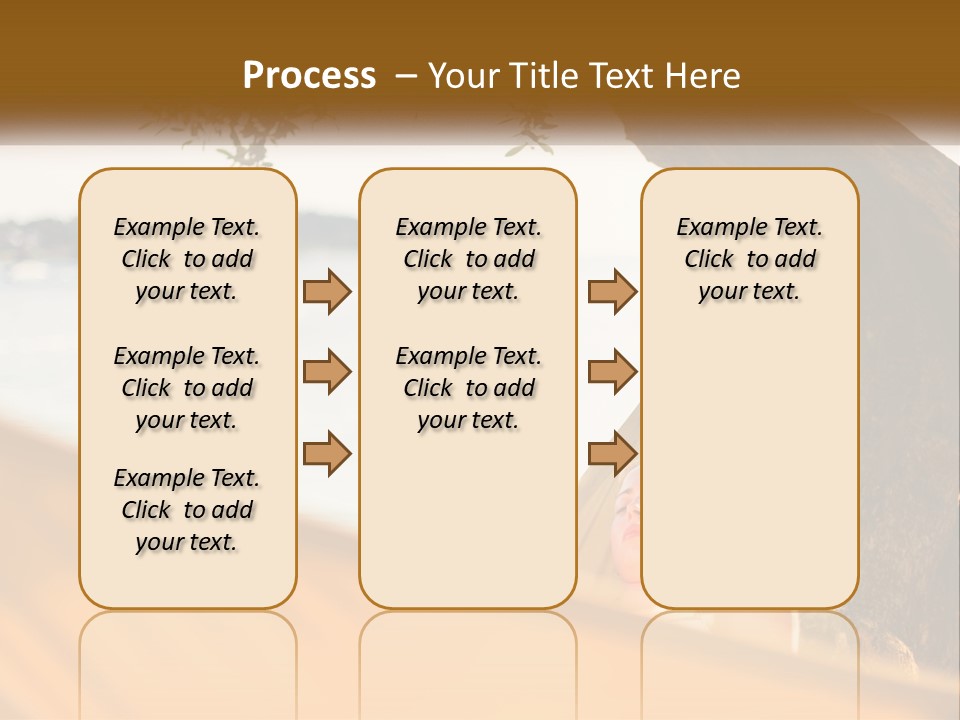 A Woman Laying In A Hammock On The Beach PowerPoint Template