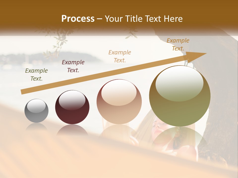 A Woman Laying In A Hammock On The Beach PowerPoint Template