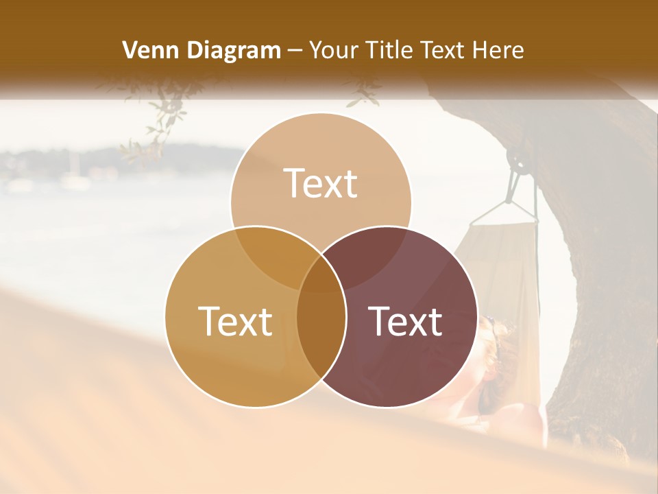 A Woman Laying In A Hammock On The Beach PowerPoint Template