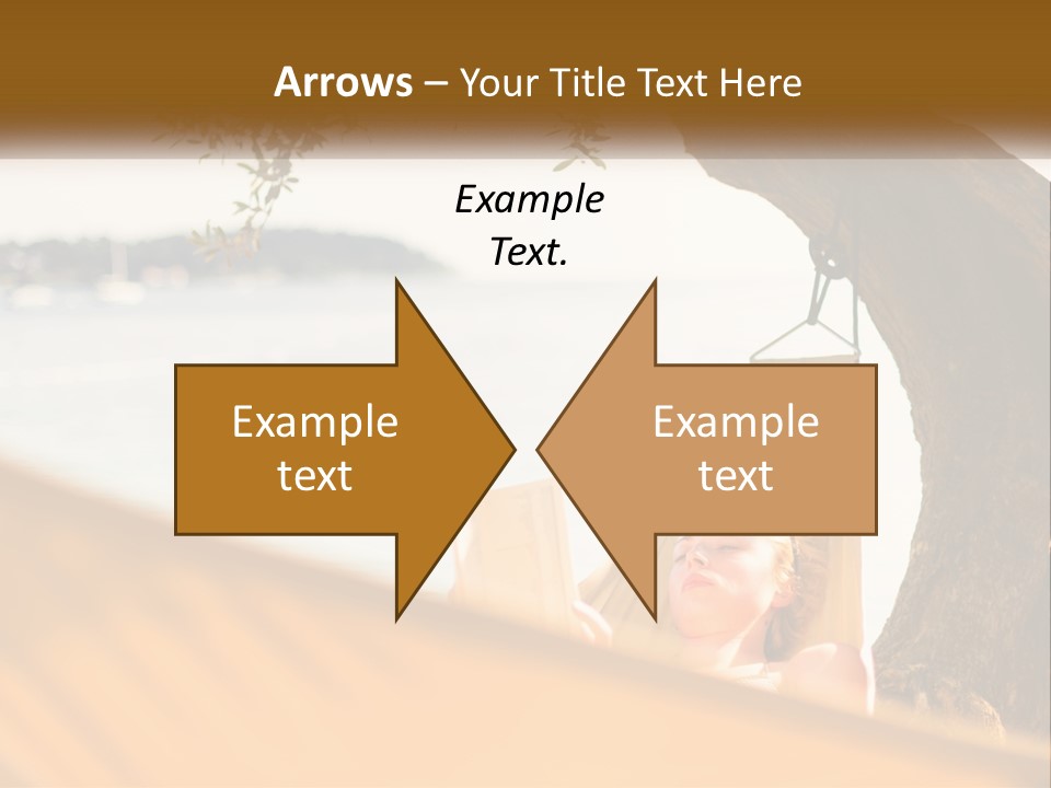 A Woman Laying In A Hammock On The Beach PowerPoint Template