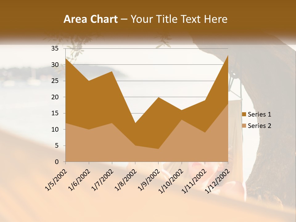 A Woman Laying In A Hammock On The Beach PowerPoint Template