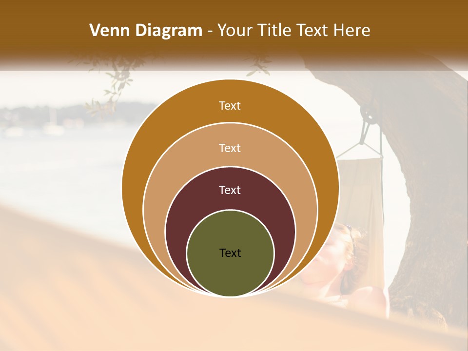 A Woman Laying In A Hammock On The Beach PowerPoint Template