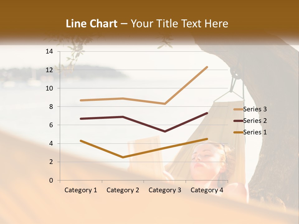 A Woman Laying In A Hammock On The Beach PowerPoint Template