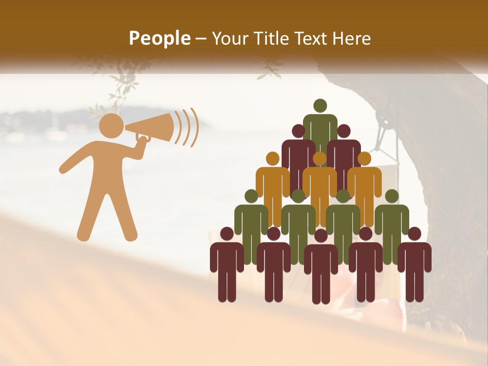 A Woman Laying In A Hammock On The Beach PowerPoint Template