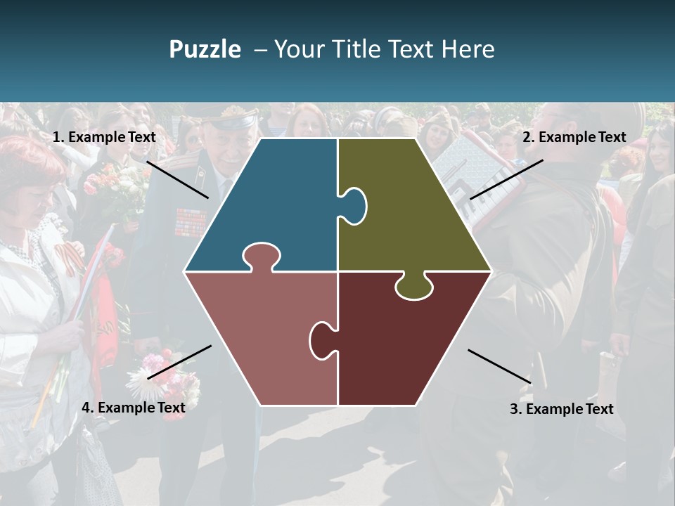 A Group Of People Standing Around Each Other PowerPoint Template