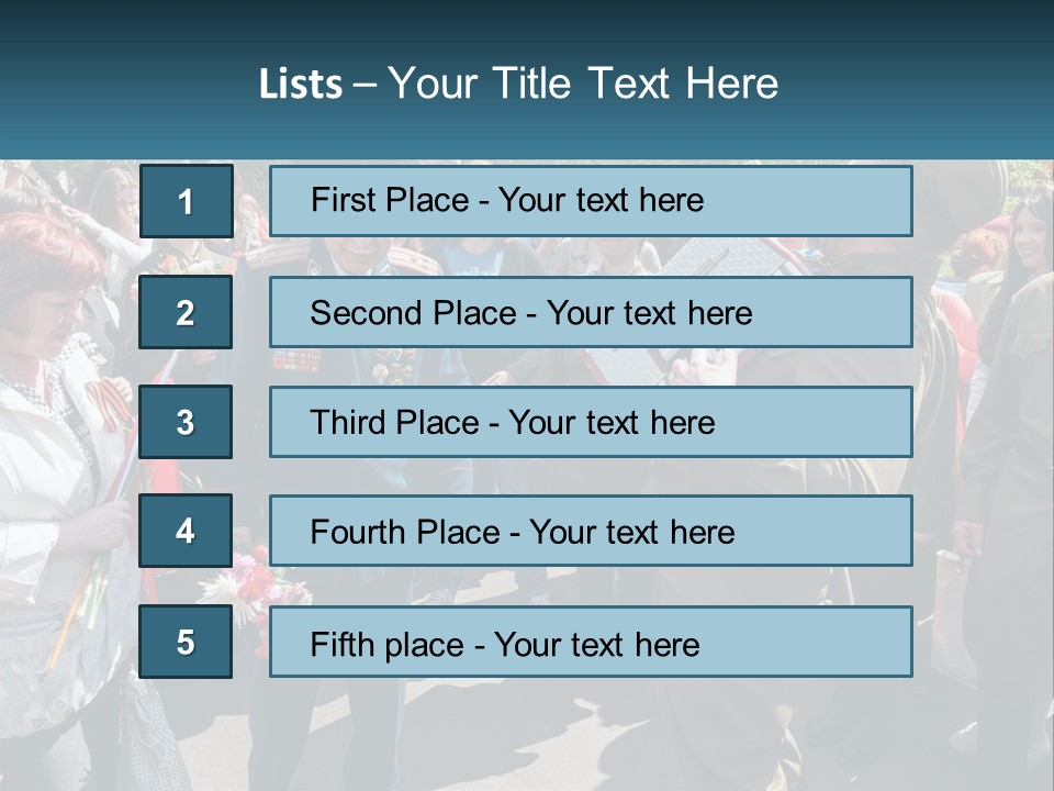 A Group Of People Standing Around Each Other PowerPoint Template