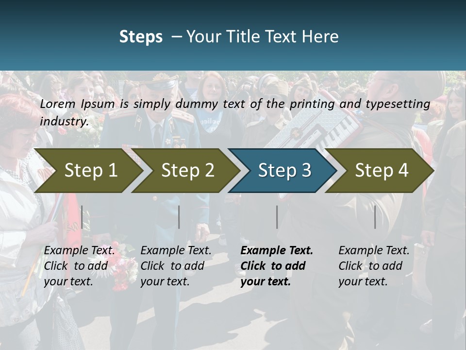A Group Of People Standing Around Each Other PowerPoint Template
