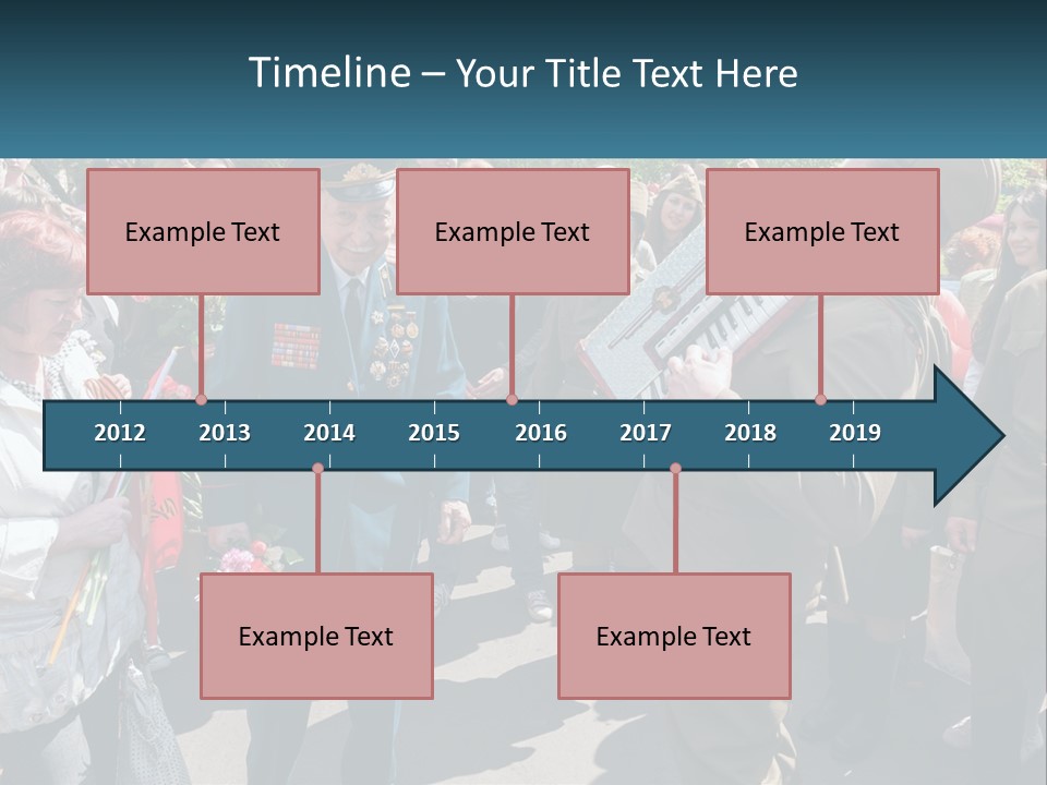 A Group Of People Standing Around Each Other PowerPoint Template
