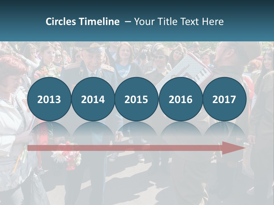 A Group Of People Standing Around Each Other PowerPoint Template