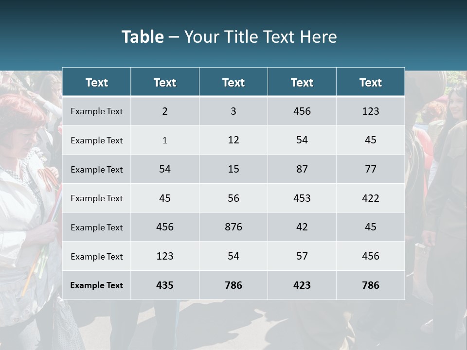 A Group Of People Standing Around Each Other PowerPoint Template