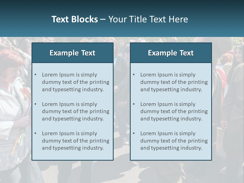 A Group Of People Standing Around Each Other PowerPoint Template