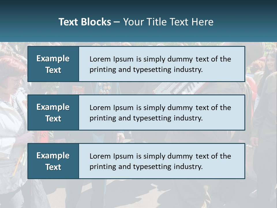 A Group Of People Standing Around Each Other PowerPoint Template