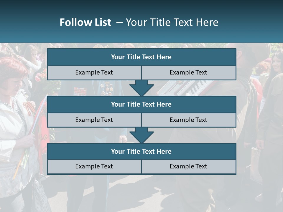 A Group Of People Standing Around Each Other PowerPoint Template