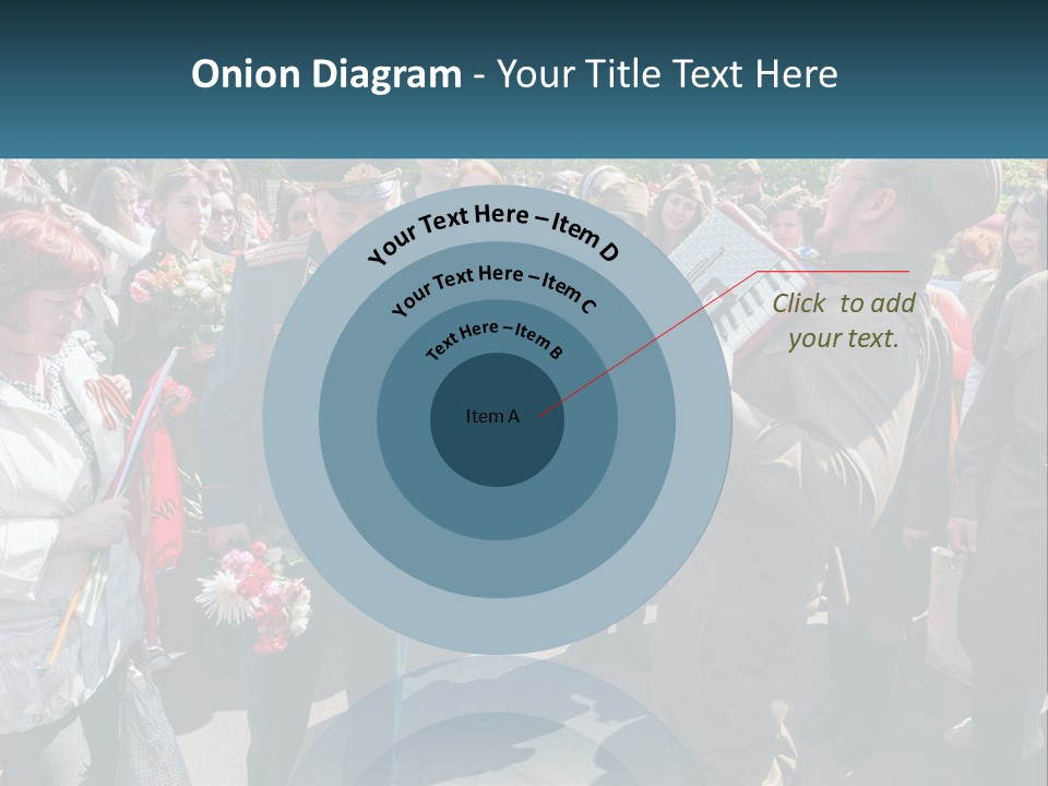 A Group Of People Standing Around Each Other PowerPoint Template