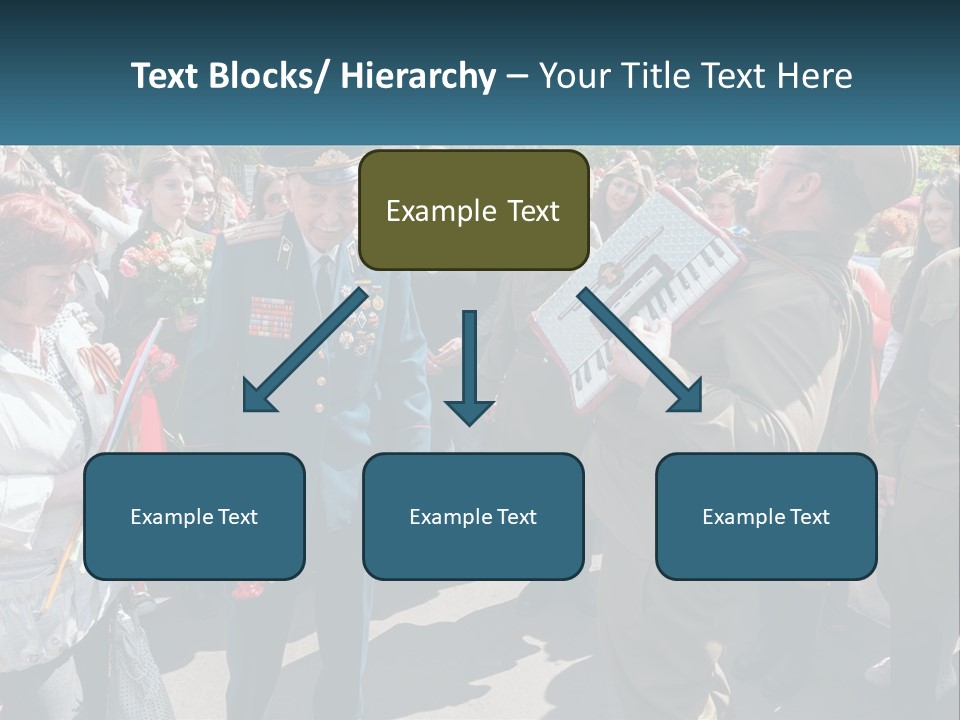 A Group Of People Standing Around Each Other PowerPoint Template