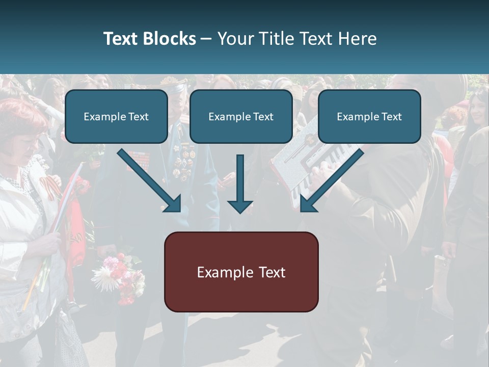 A Group Of People Standing Around Each Other PowerPoint Template