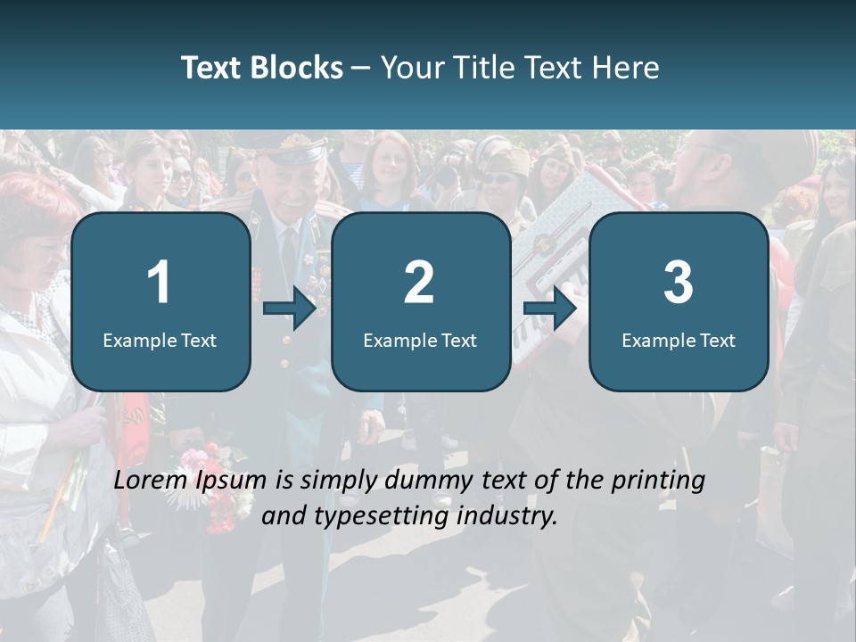 A Group Of People Standing Around Each Other PowerPoint Template