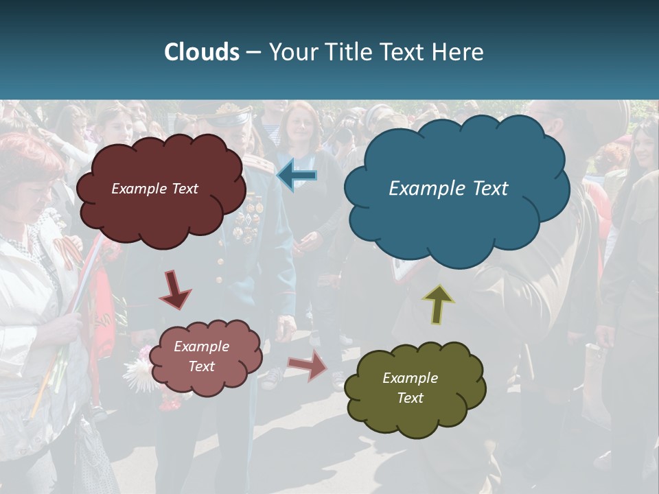 A Group Of People Standing Around Each Other PowerPoint Template
