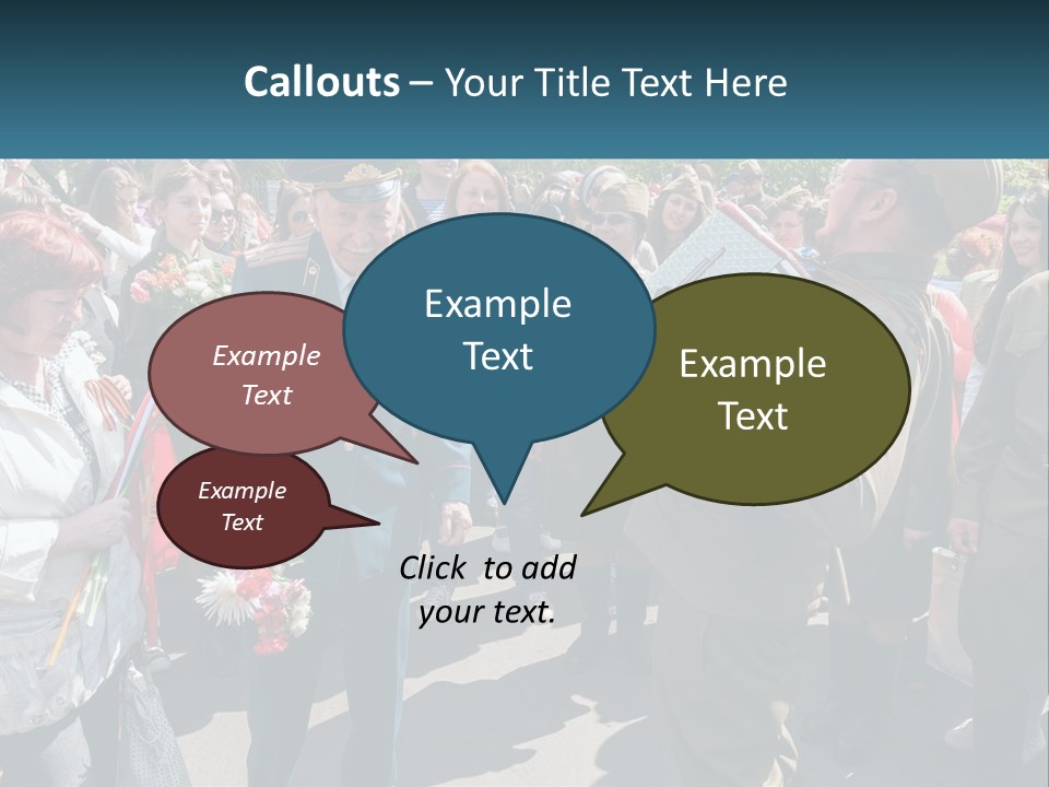 A Group Of People Standing Around Each Other PowerPoint Template
