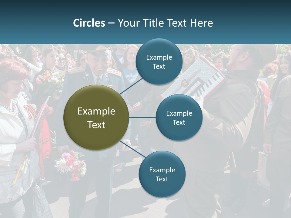 A Group Of People Standing Around Each Other PowerPoint Template
