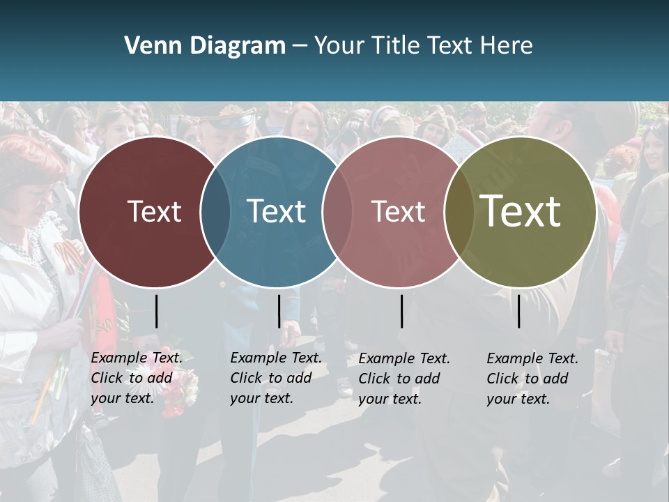 A Group Of People Standing Around Each Other PowerPoint Template