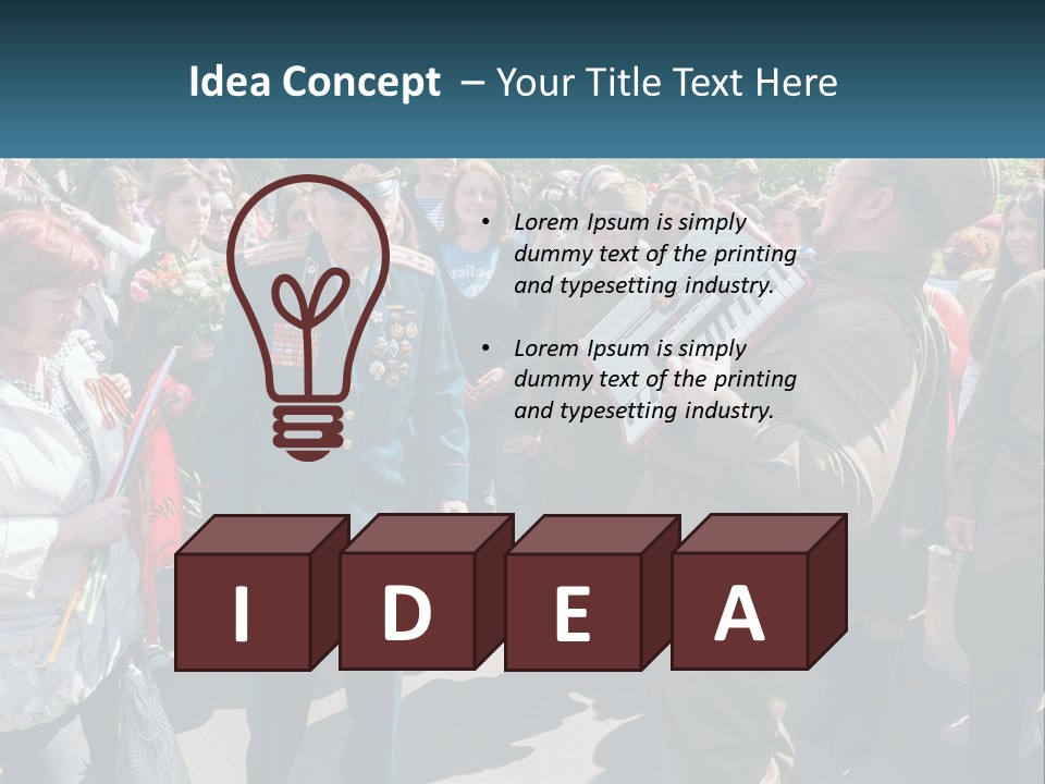 A Group Of People Standing Around Each Other PowerPoint Template