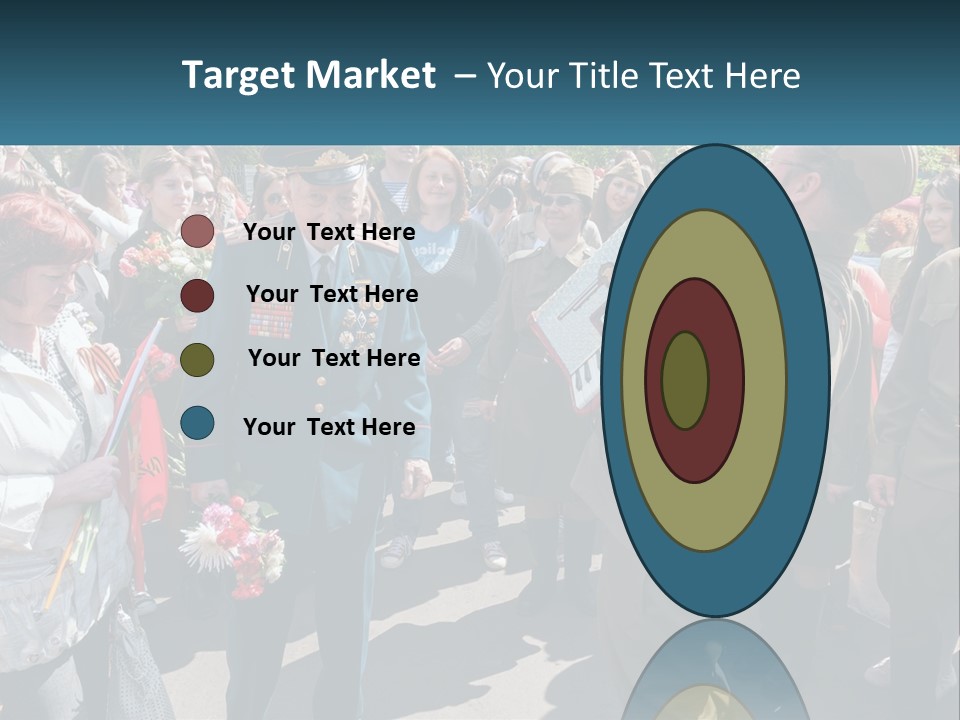 A Group Of People Standing Around Each Other PowerPoint Template