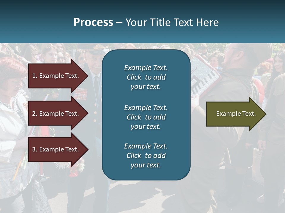 A Group Of People Standing Around Each Other PowerPoint Template