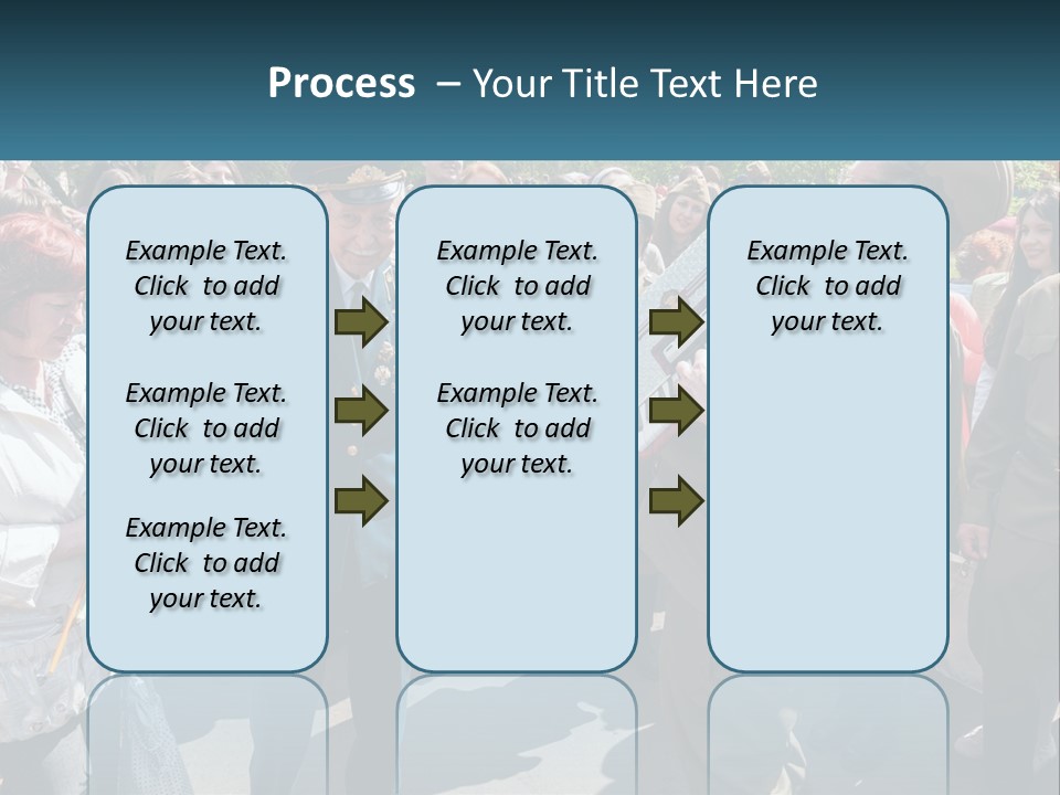 A Group Of People Standing Around Each Other PowerPoint Template