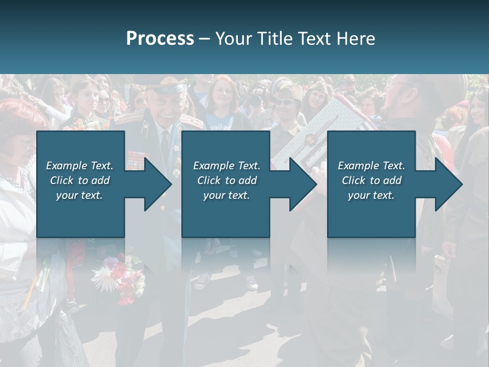 A Group Of People Standing Around Each Other PowerPoint Template