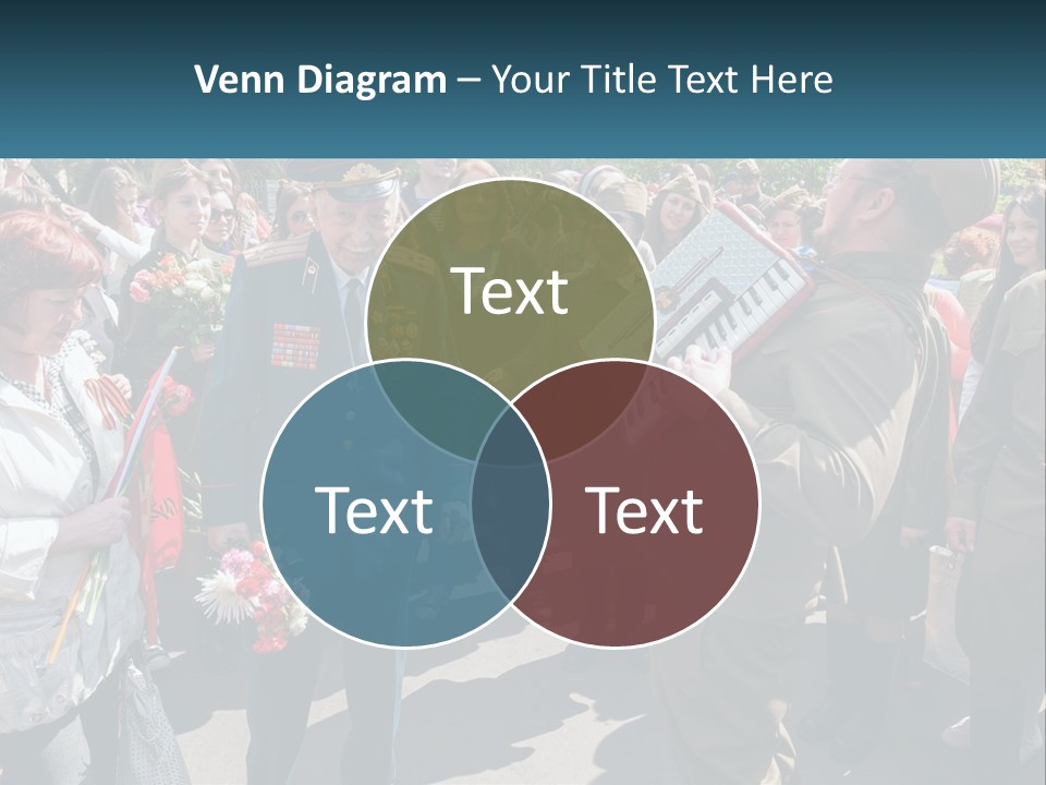 A Group Of People Standing Around Each Other PowerPoint Template