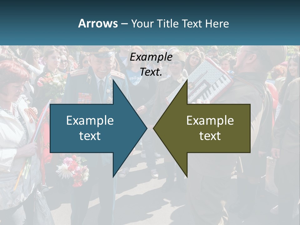 A Group Of People Standing Around Each Other PowerPoint Template