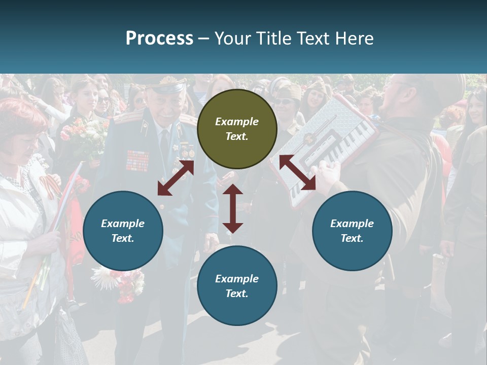 A Group Of People Standing Around Each Other PowerPoint Template