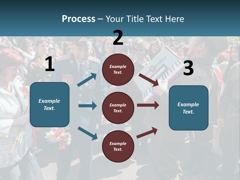 A Group Of People Standing Around Each Other PowerPoint Template