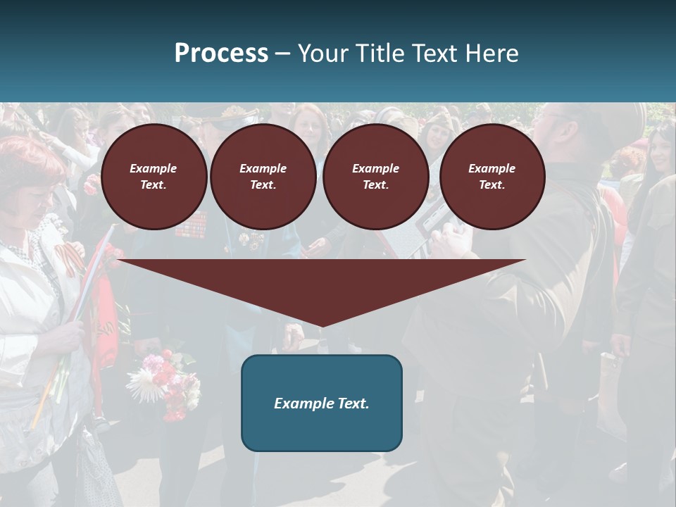 A Group Of People Standing Around Each Other PowerPoint Template