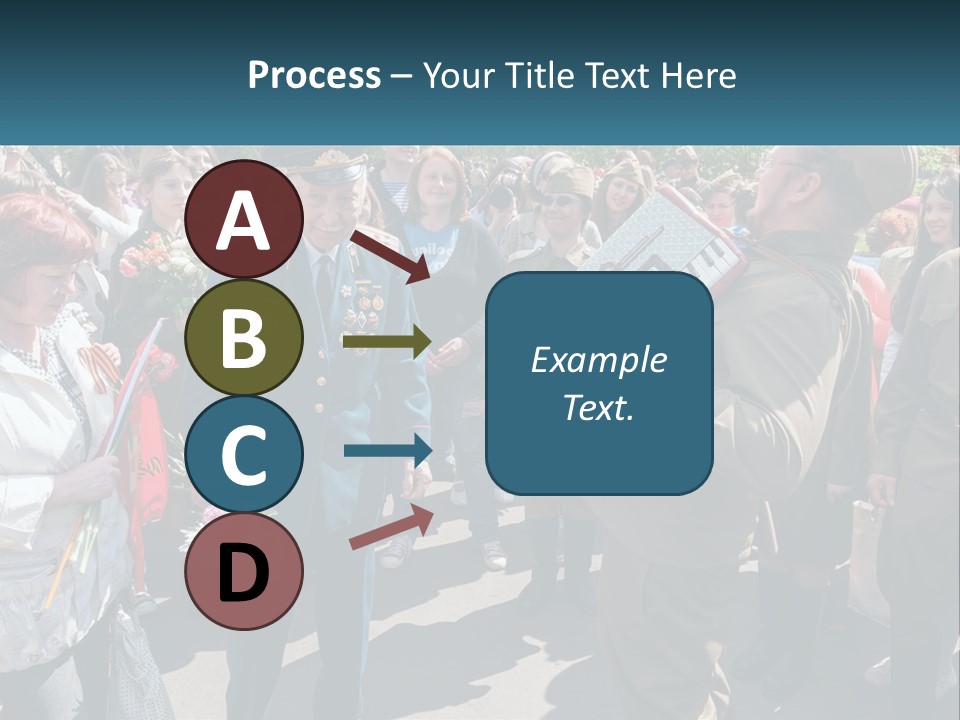 A Group Of People Standing Around Each Other PowerPoint Template