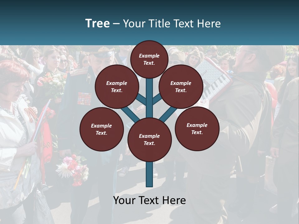 A Group Of People Standing Around Each Other PowerPoint Template