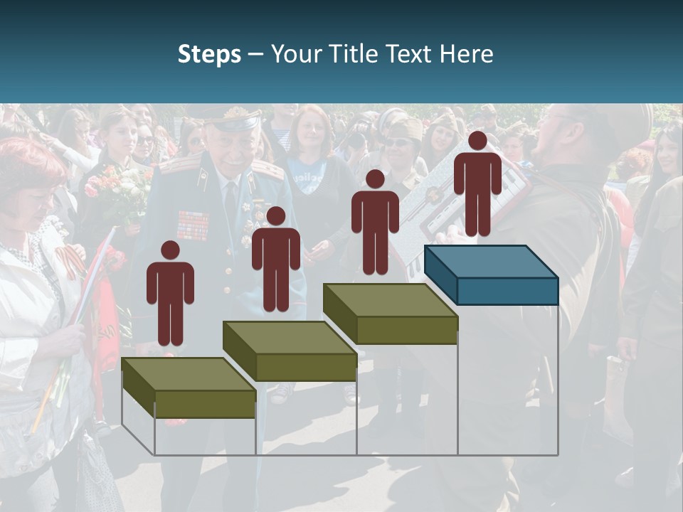 A Group Of People Standing Around Each Other PowerPoint Template