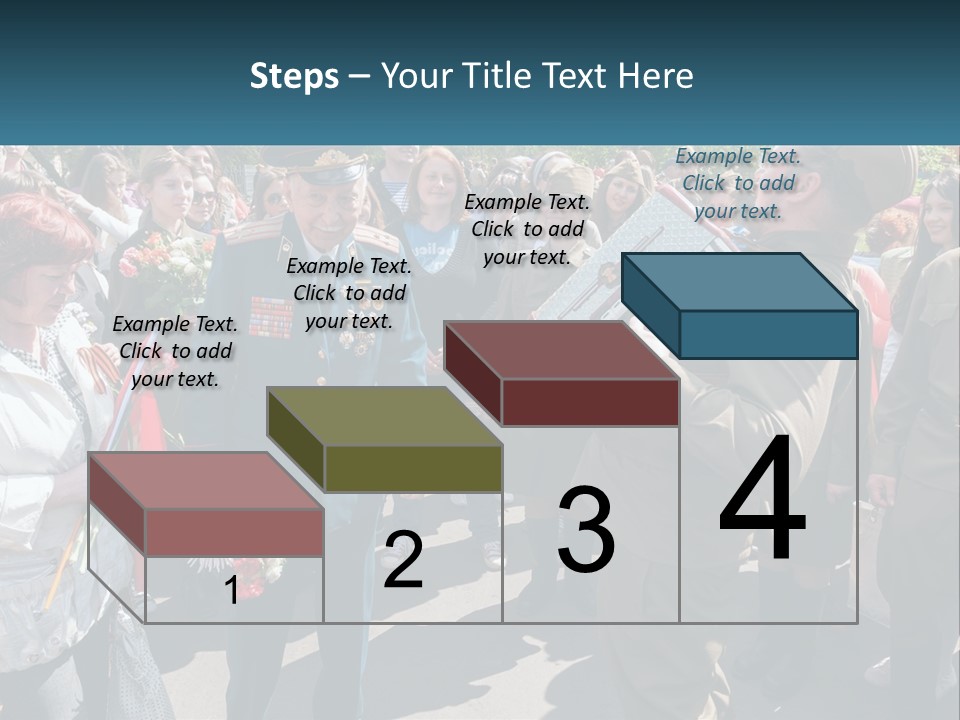 A Group Of People Standing Around Each Other PowerPoint Template