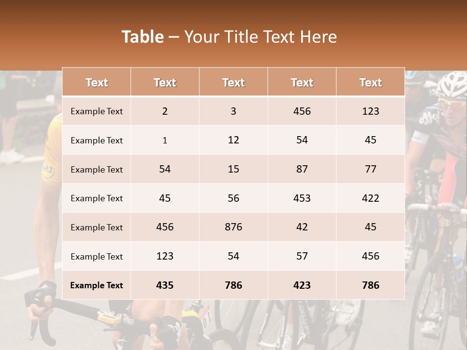 A Group Of People Riding Bikes Down A Street PowerPoint Template