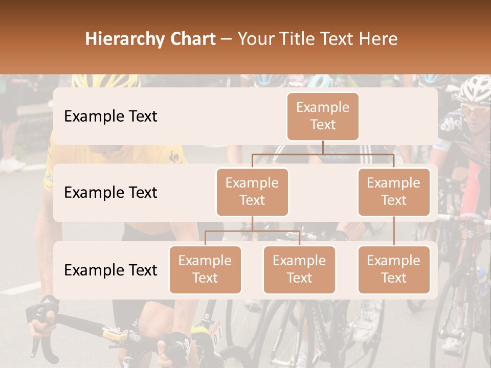 A Group Of People Riding Bikes Down A Street PowerPoint Template