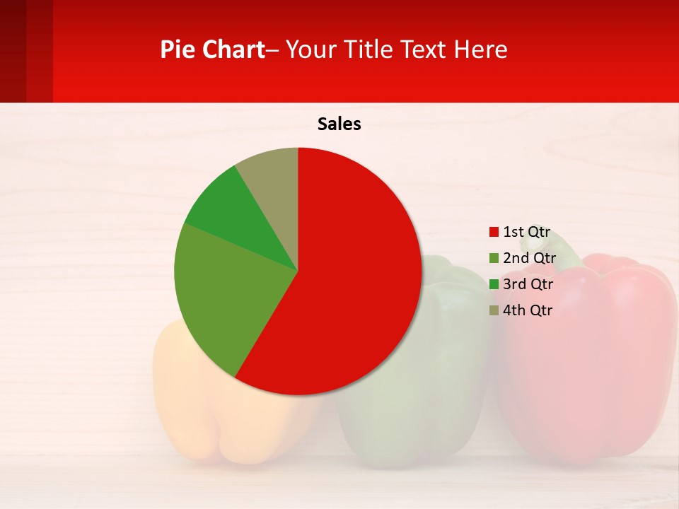 A Row Of Peppers Sitting On Top Of A Wooden Table PowerPoint Template