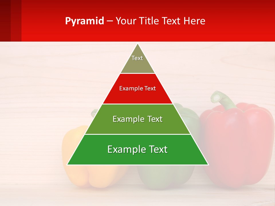 A Row Of Peppers Sitting On Top Of A Wooden Table PowerPoint Template