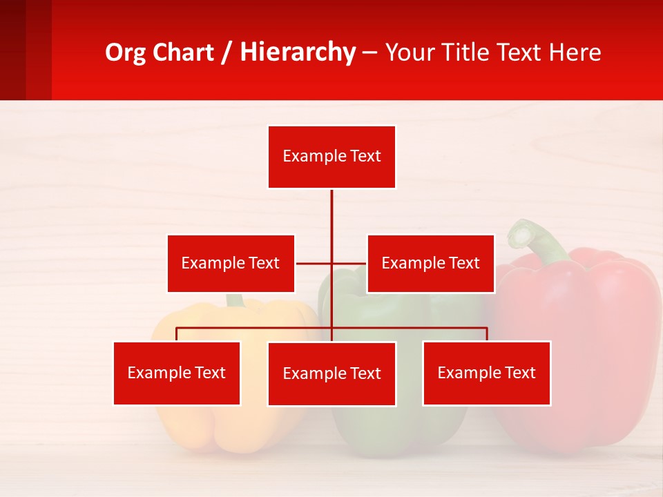A Row Of Peppers Sitting On Top Of A Wooden Table PowerPoint Template