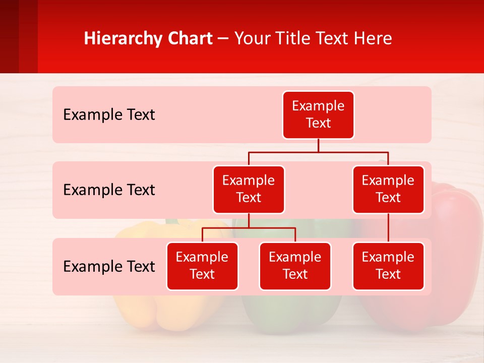 A Row Of Peppers Sitting On Top Of A Wooden Table PowerPoint Template