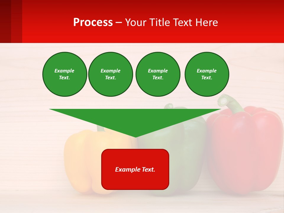 A Row Of Peppers Sitting On Top Of A Wooden Table PowerPoint Template