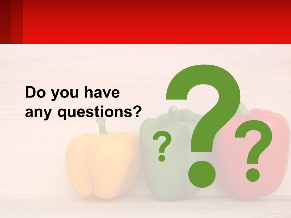 A Row Of Peppers Sitting On Top Of A Wooden Table PowerPoint Template