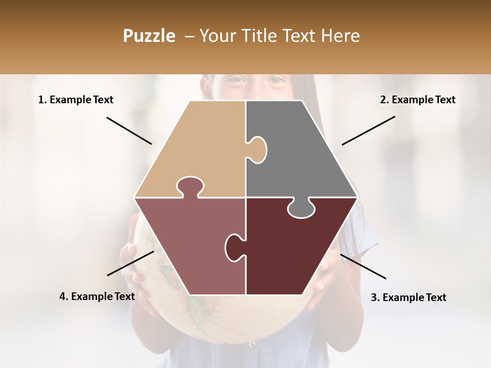 A Young Girl Holding A Globe In Her Hands PowerPoint Template