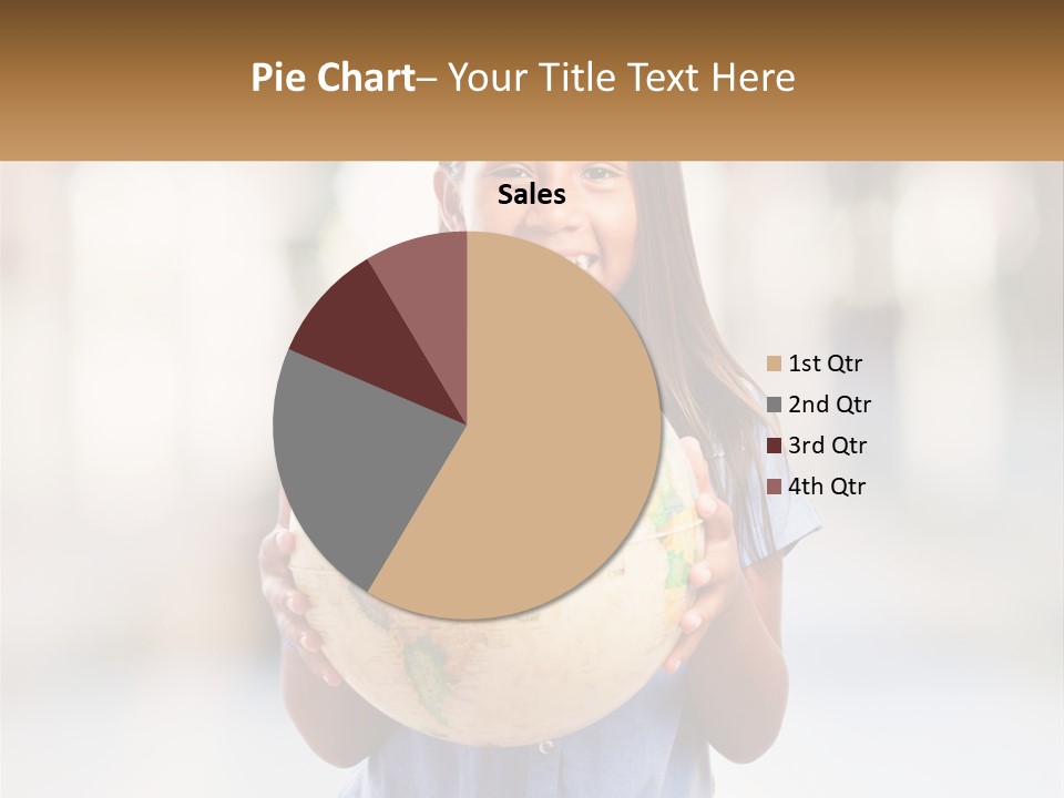 A Young Girl Holding A Globe In Her Hands PowerPoint Template