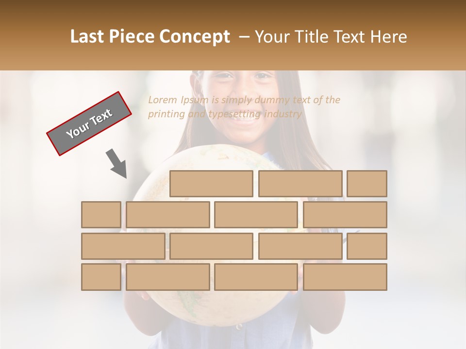 A Young Girl Holding A Globe In Her Hands PowerPoint Template